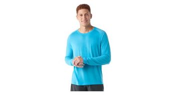 Camiseta de manga larga smartwool active  p ultralite  p azul hombre