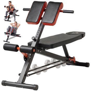 Bicicleta Estática Rolipo Banco De Pesas Multifuncional, Banco De Gimnasio Ajustable Con Respaldo Inclinable En 3 Posiciones, Acolchado Y Hasta 300 Kg