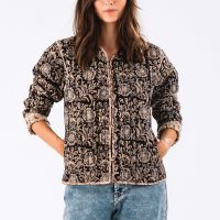 lollys laundry betty floral quilted cotton jacket - m