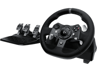 volante - logitech g g920 driving force racing wheel pedales ajustables para xbox onepc feedback giros de 900 negro