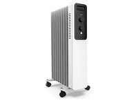 radiador de aceite - ok oro 200921 es 2000 w 3 potencias 20 m 9 elementos 120x500 ruedas incluidas blanco