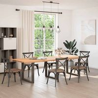 patas mesapierna de mesa centro forma u 3 uds acero natural 90x72-73cm acero
