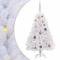 arbol de navidad artificial 120 cm pvc y acero blanco vidaxl
