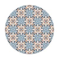 panorama alfombra vinilica azulejo oriental redonda azul 150x150 cm