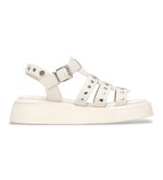 xti para mujer 14523802-hielo sandalias 145238 blanco roto 37 plano hebilla casual