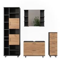 conjunto de muebles de bano ilias 4 piezas con mueble alto vicco