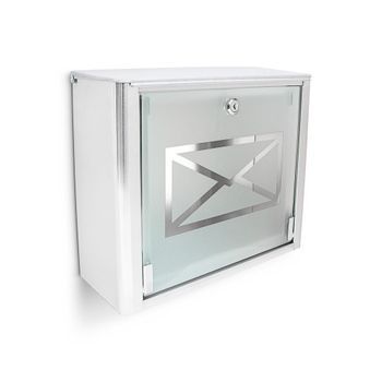 Buzón De Acero Inoxidable - Silver/transparent - 18x40.5x37cm