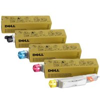 original multipack dell 5110cn printer toner cartridges 4 pack -593-10121