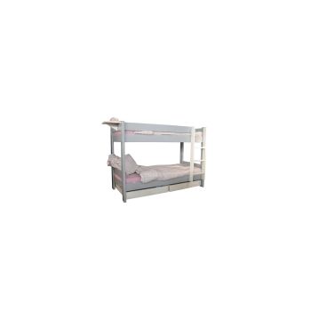Mathy by Bols Bunk Bed in Dominique Design - 166cm High - Mathy White