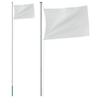 mastil de bandera modular aluminio plateado 608 m vidaxl