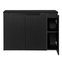 mueble de bano bajo lavabo newport con 3 puertas 100x60x40 cm - negro encasa