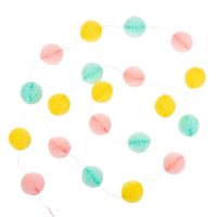 guirnalda luminosa con bolas de papel y 20 leds l135