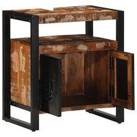 mueble de bano  armario de bano para lavabo madera maciza reciclada 55x35x60 cm