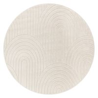 alfombra moderna tokko crema 160 cm redondo