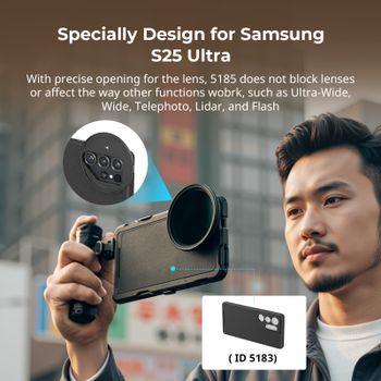 Adaptador de Filtro Magnético SmallRig FilMov de 67 mm para Samsung S25 Ultra, Diseño de Adsorción de Liberación Rápida, Compatible con Filtro de 67 mm 5185
