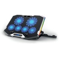 ewent soporte refrigerador rgb multiangulo para portatiles con 6 ventiladores de velocidad ajustable