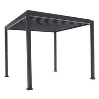 pergola bioclimatica autoportante ombrea - 3x3m 100 aluminio antracita