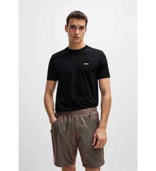 BOSS para hombre. 50506373 Camiseta Elastic negro (S), Casual, Algodón, Manga corta