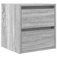 mesilla de noche de pared gris sonoma 38x34x40 cm vidaxl
