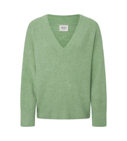 pepe jeans para mujer pl702190 jersey irma verde xl casual acrilico
