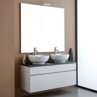 mueble de bano bajo lavabo 120cm blanco con encimera antracita espejo120x110  sol