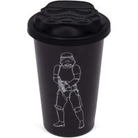 vaso de viaje original stormtrooper star wars negra ceramica 275 mls