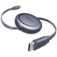 cable usb ugreen retractil usb-c a usb-c 100w 1 m gris