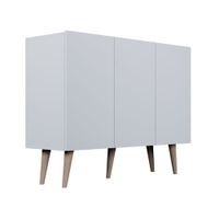 comoda 3 puertas paneles blanco