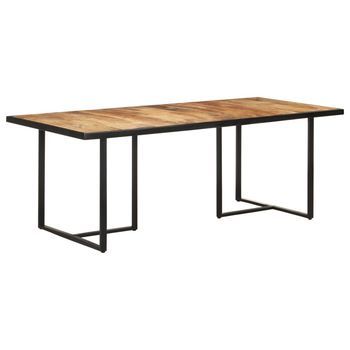 Mesa De Comedor Madera De Mango Rugosa 200 Cm Vidaxl