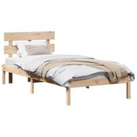 estructura de cama marron 80 x 200 cm madera maciza de pino vidaxl