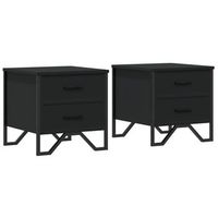 mesitas de noche 2 uds madera de ingenieria negro 40x41x40 cm vidaxl
