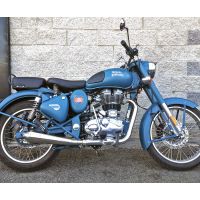 silenciador de escape royal enfield classic 500 ie e3 mass cafe racer