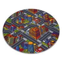 alfombra infantil carreteras big city circulo gris circulo 200 cm