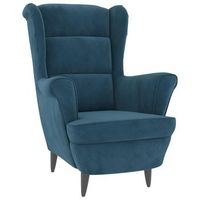 sillon de salon  silla  sillon de terciopelo azul