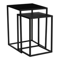 mesa auxiliar goa negro  h42xb30xl30cm
