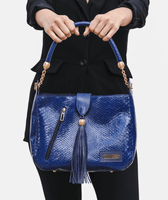 1132 luxury shopper bag python blue bc