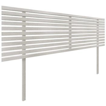 Cabecero De Madera Reciclada Dm Estilo Japones Con Patas 145x115cm Camas 145 - Gris Tribal