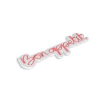 iluminacion led decorativa de plastico bon appetit rosa 60x18x2 cm