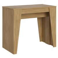 consola extensible 90x48204 cm efecto madera roble natural