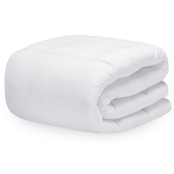 Edredón/Relleno Nórdico Microfibra  para Invierno y Otoño, de Fibra Hueca, 400 gr/m² Transpirable, Suave y anti ácaros, Color Blanco, Cálido100% Poliéster.