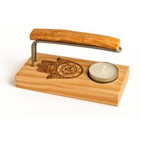 quemador de palo santo con imagen  mano de fatima ya-decoregalos