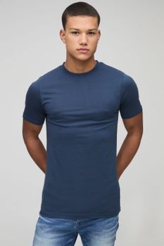 Camiseta Básica Ajustada, Navy