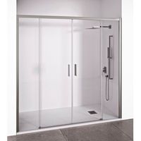 mampara de ducha frontal plata 165-170 cm bellobath