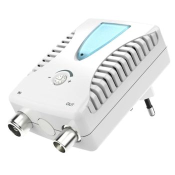 Amplificador de antena Hama 00205234 Blanco regulable 25 dB TV coaxial
