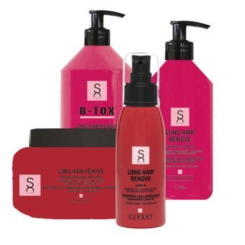 Set De Cuidado Expert Cabello Largo - Champú 500ml - Mascarilla 500ml - B-tox 1000ml - Leave-in 100ml - Sacha Care