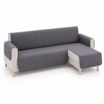 Funda Chaise Longue Acolchado Mallorca Gris Marengo Derecha, 280cm