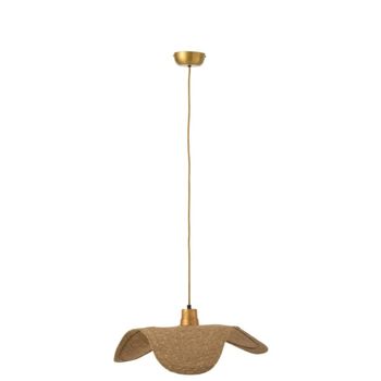 Lámpara colgante moonj en junco natural 55x48x8 cm