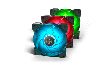 VENTILADOR NOX HUMMER H-SYNC AZUL 12 CM RGB KIT 3 UNIDADES
