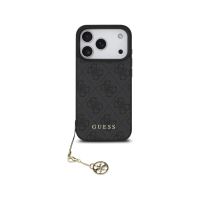 guess funda para iphone 17 pro r carcasa negra con logo 4g y charm dorado diseno elegante y ajuste preciso