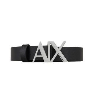A|X Armani Exchange para mujer. 941125CC71900020 Cinturón de piel negro (90cm), Casual, Clásico